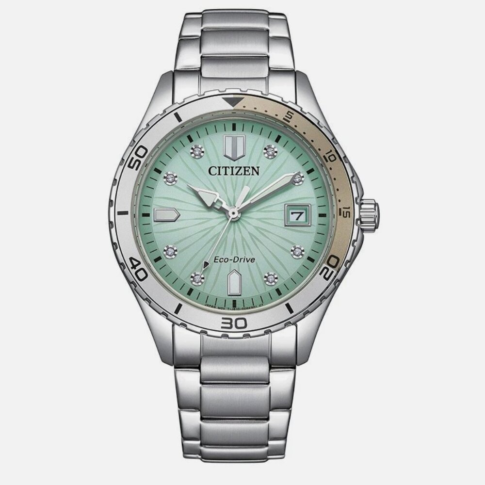 Citizen Women's 36mm Sport Date Indicator Eco-Drive Silver Watch
